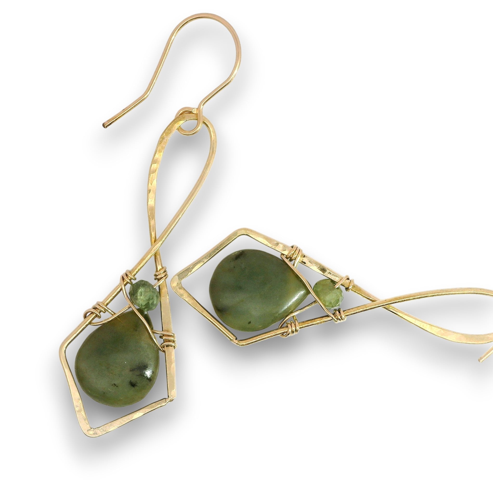 Jade Arrow Drop Earrings - Art by any Means Jewelryproduct_