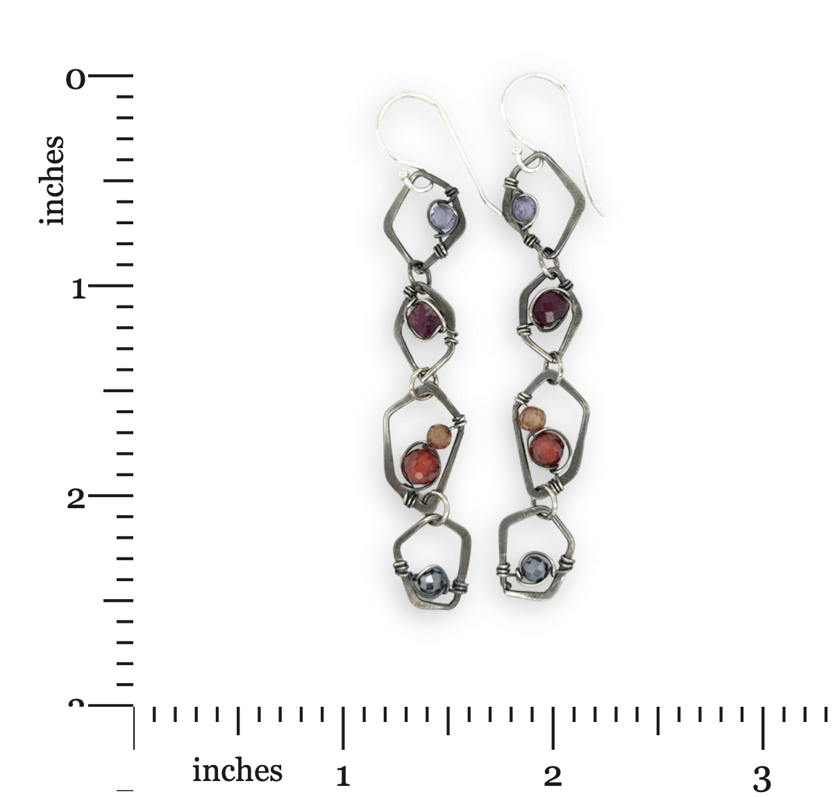 Jeweled Honey Comb Dangle Earrings - Art by any Means Jewelryproduct_