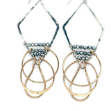 Kinetic Diamond Pyrite Earrings - Art by any Means Jewelryproduct_
