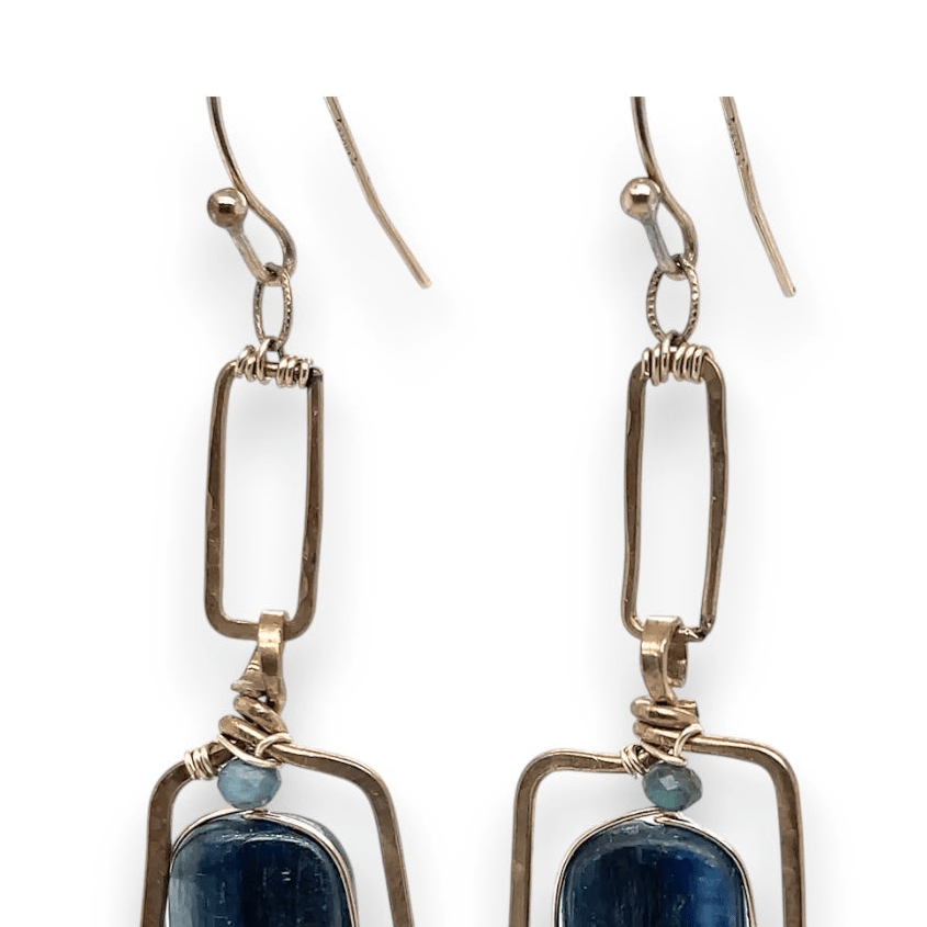 Kyanite Cobble Stone Earrings E82679 - Art by any Means Jewelryproduct_