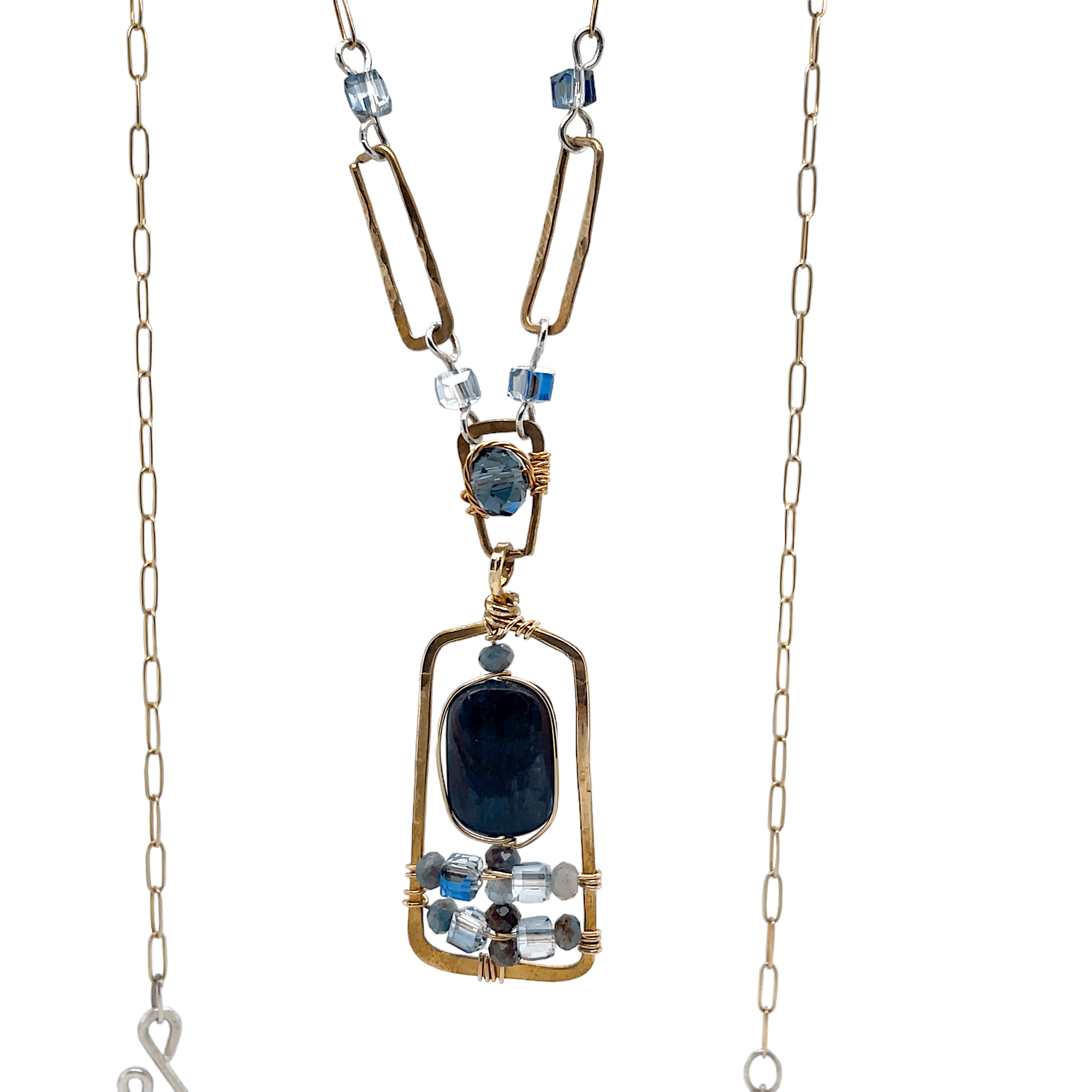 Kyanite Cobble Stone Necklace 82678N - Art by any Means Jewelryproduct_
