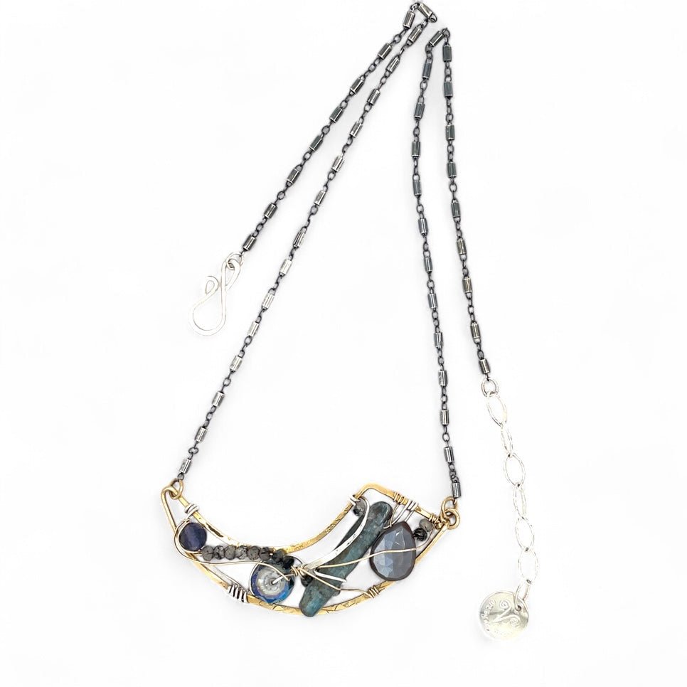 Kyanite Crescent Necklace 83350N - Art by any Means Jewelryproduct_