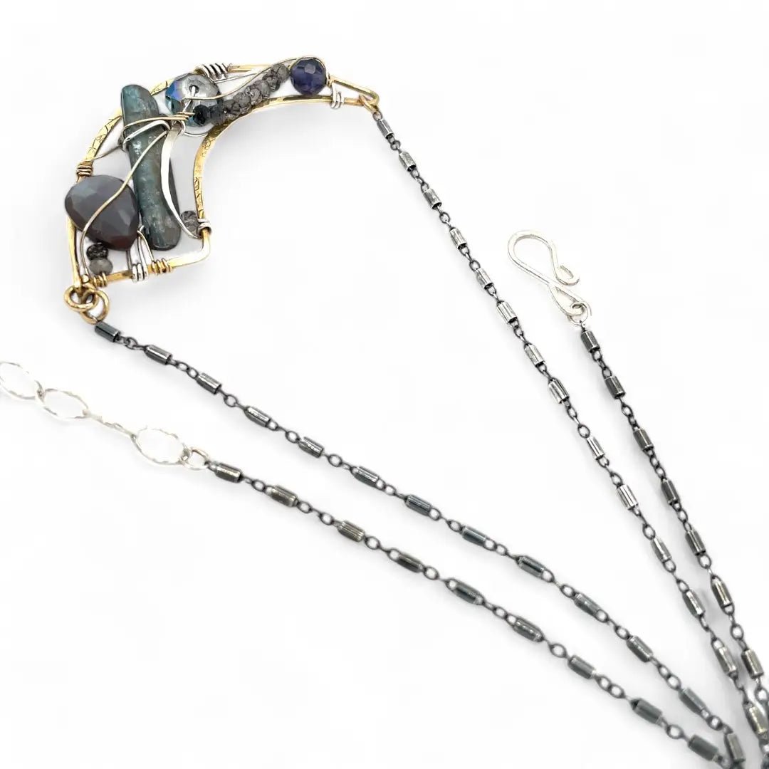 Kyanite Crescent Necklace 83350N - Art by any Means Jewelryproduct_