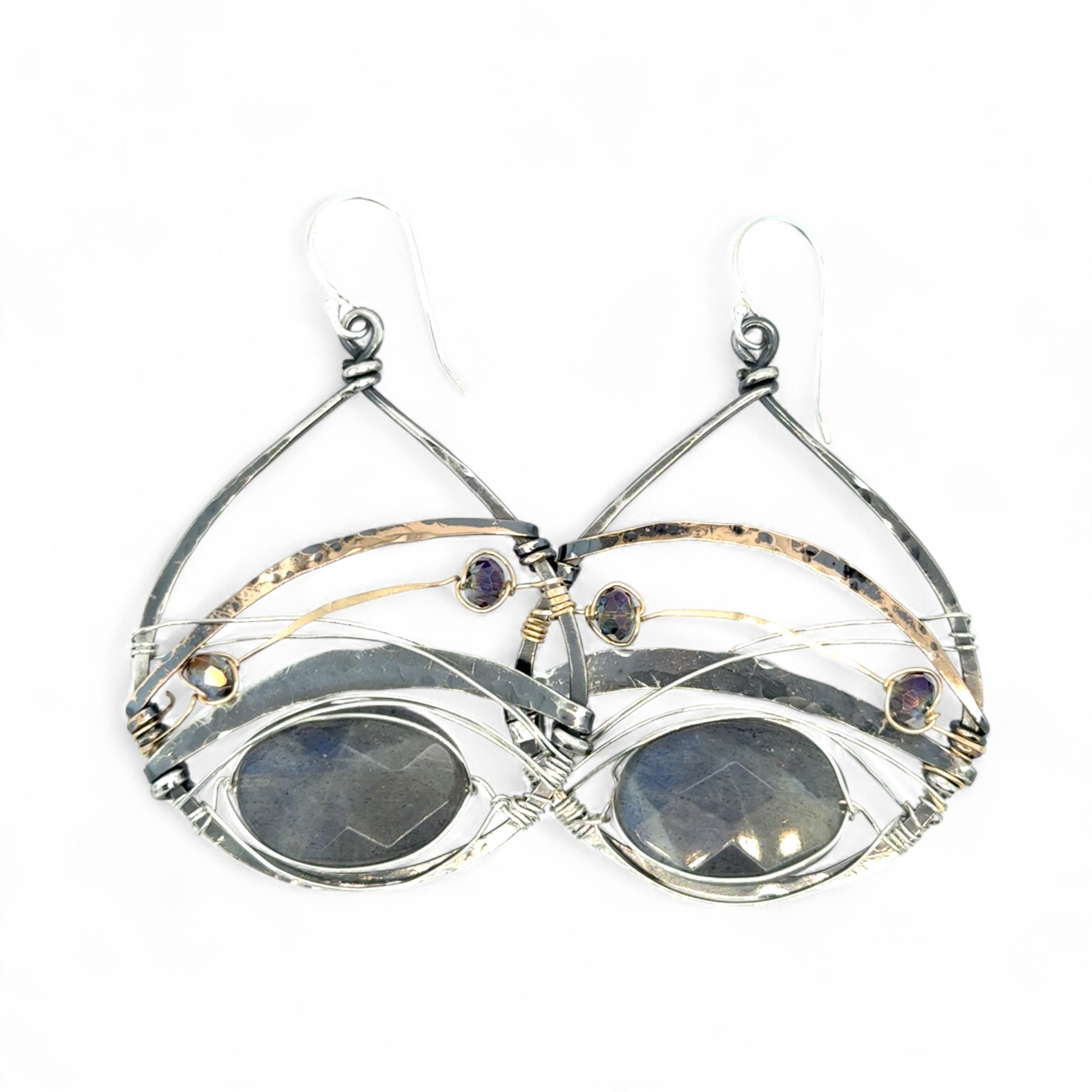 Labradorite Basket Earrings - Art by any Means Jewelryproduct_