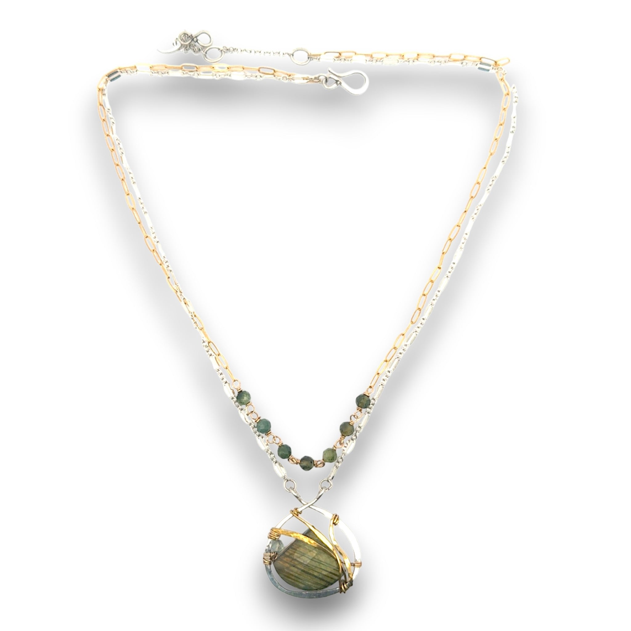 Labradorite Beaded Layered Necklace - Art by any Means Jewelryproduct_