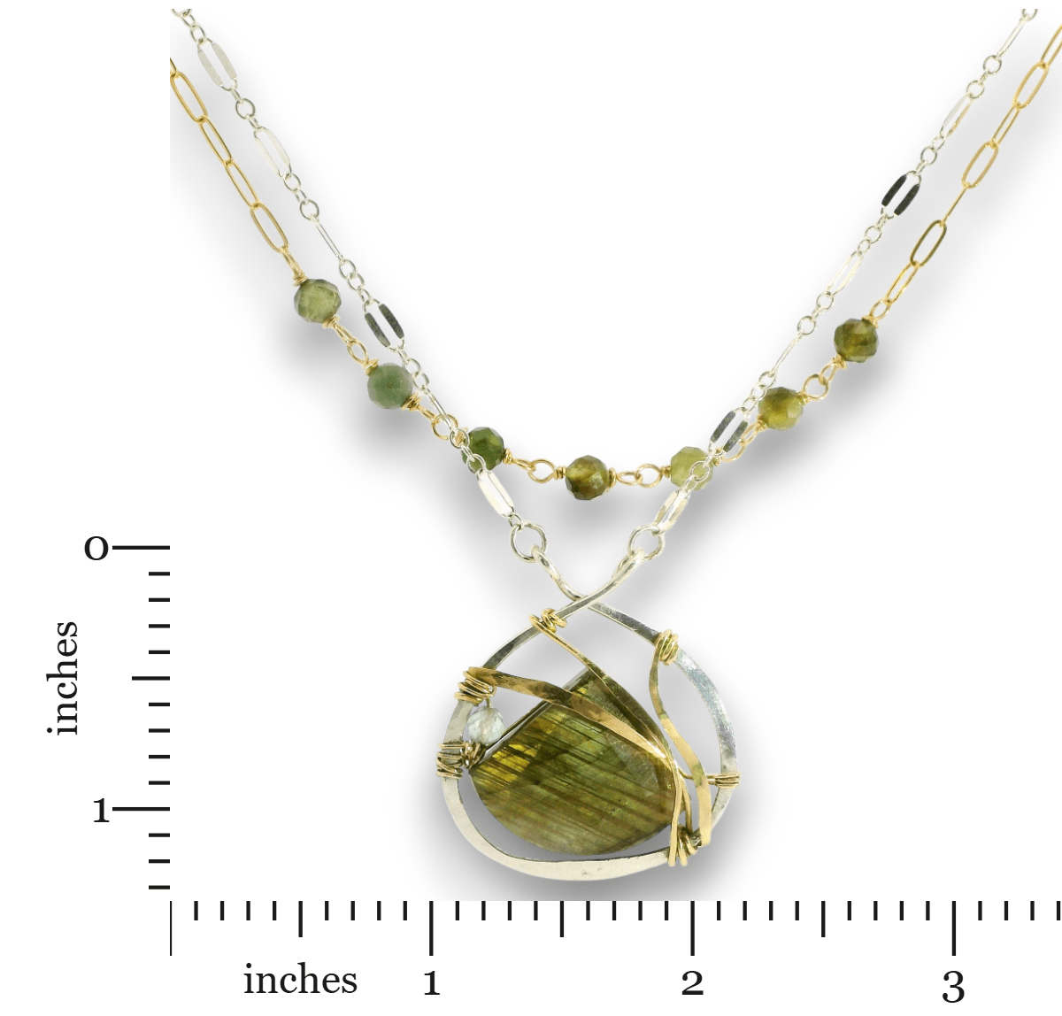 Labradorite Beaded Layered Necklace - Art by any Means Jewelryproduct_