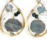 Labradorite Leaf Earrings - Art by any Means Jewelryproduct_