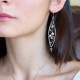 Lace Marquise Pearl Earrings - Art by any Means Jewelryproduct_