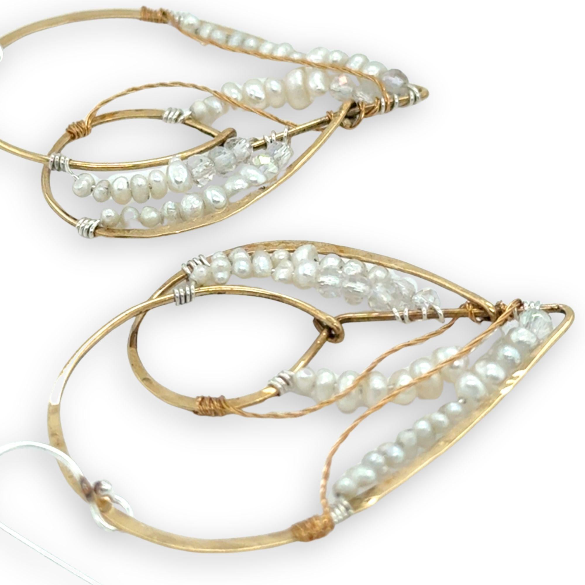 Lace Pearl Heart Earrings - Art by any Means Jewelryproduct_