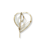 Lace Pearl Heart Pin P8080 - Art by any Means Jewelryproduct_