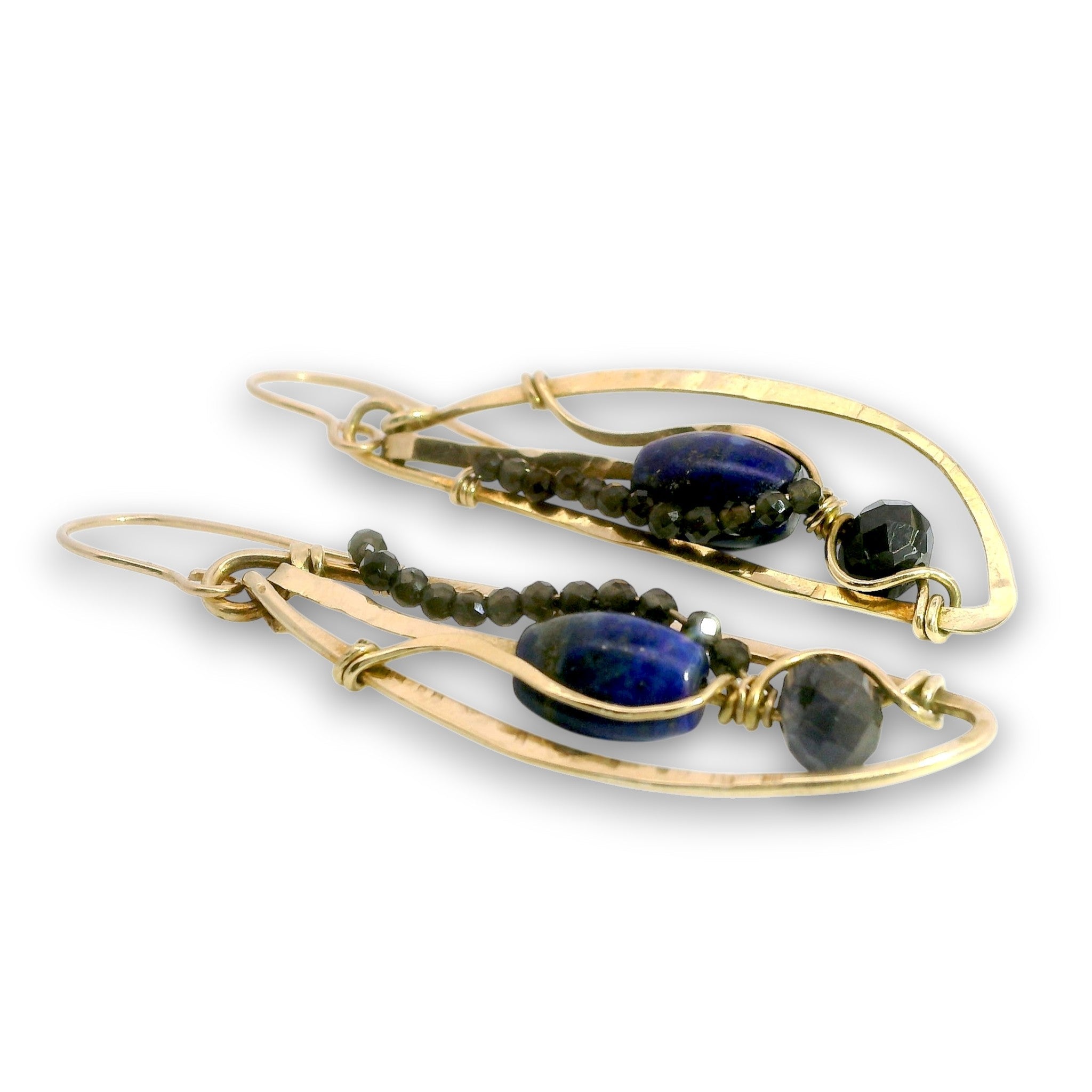 Lapis Wing Earrings - Art by any Means Jewelryproduct_