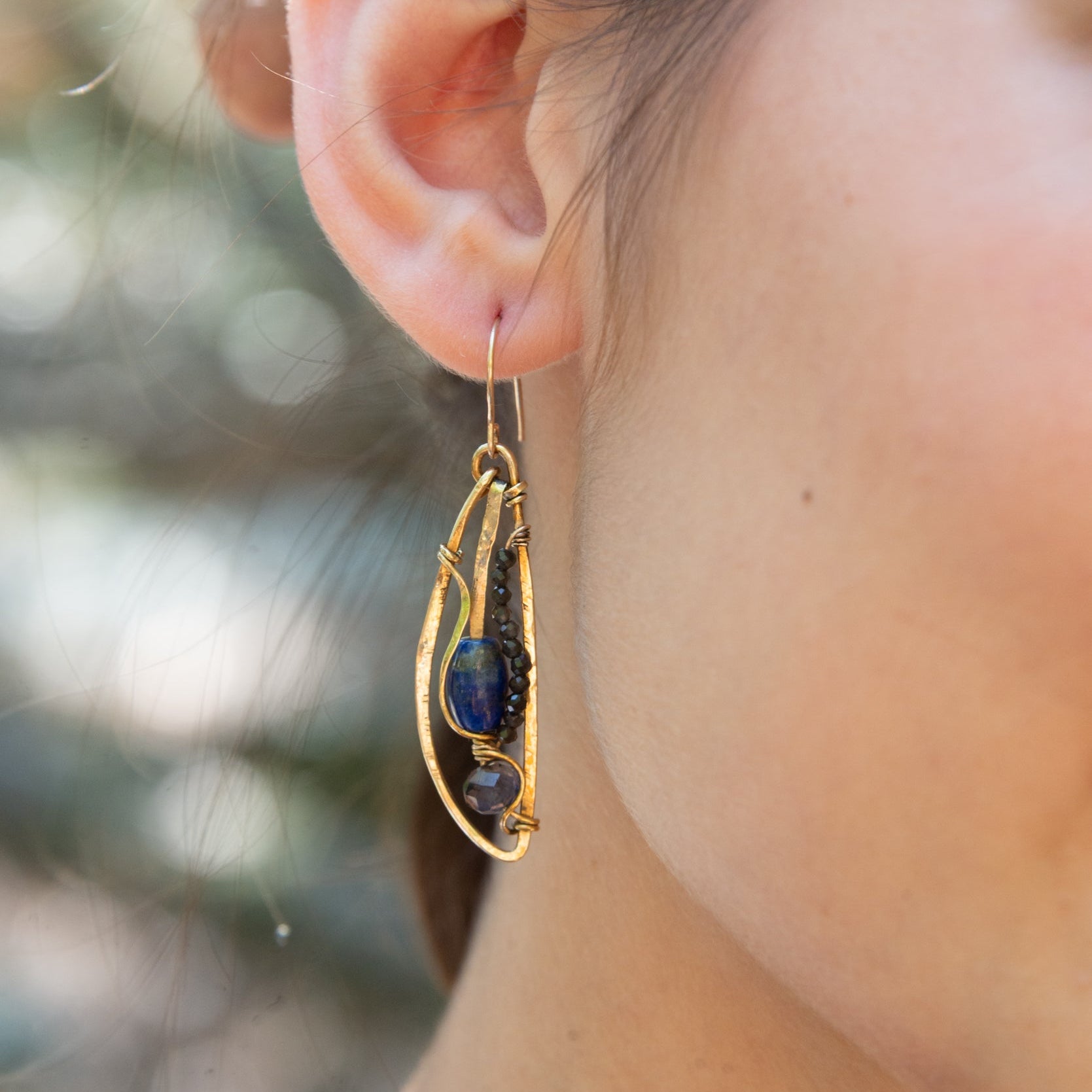 Lapis Wing Earrings - Art by any Means Jewelry#product_