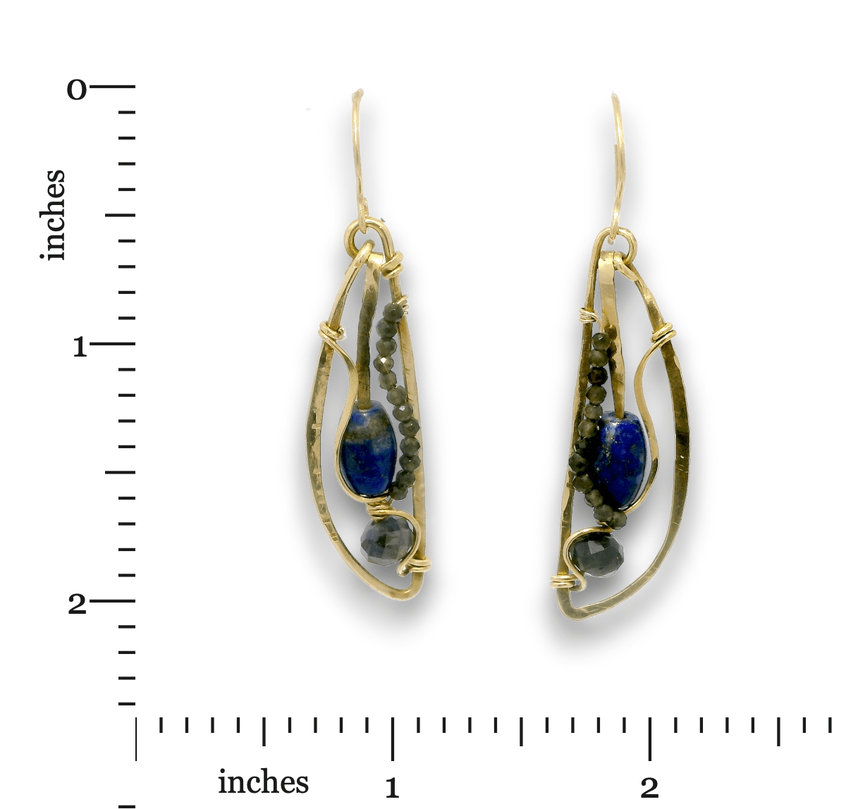 Lapis Wing Earrings - Art by any Means Jewelryproduct_