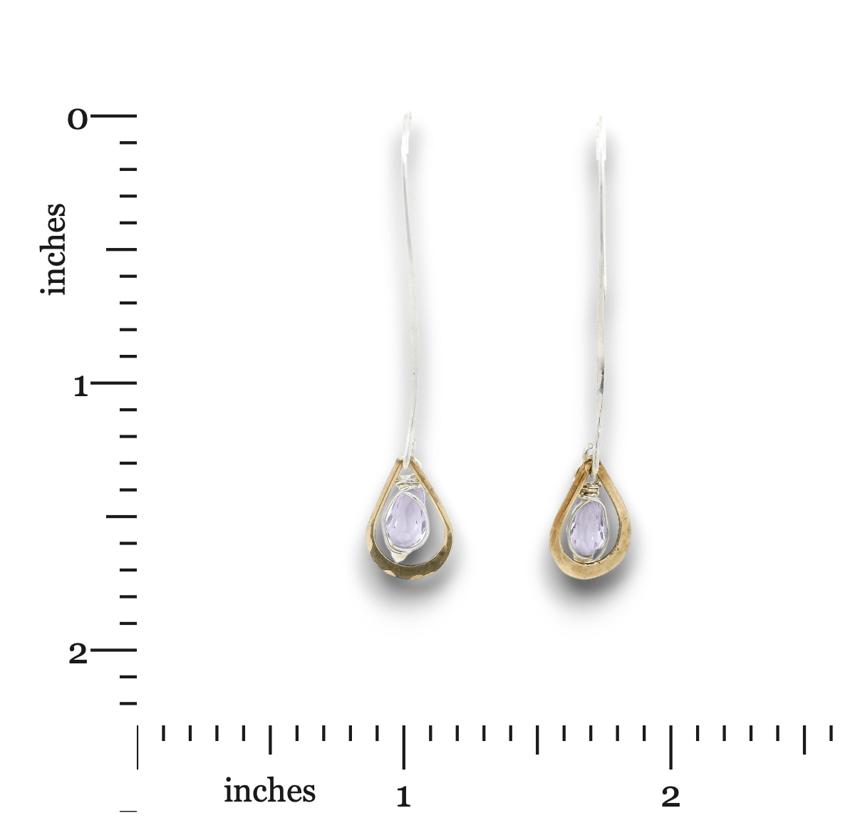 Lavender Comet Continuous Wire Earrings - Art by any Means Jewelryproduct_