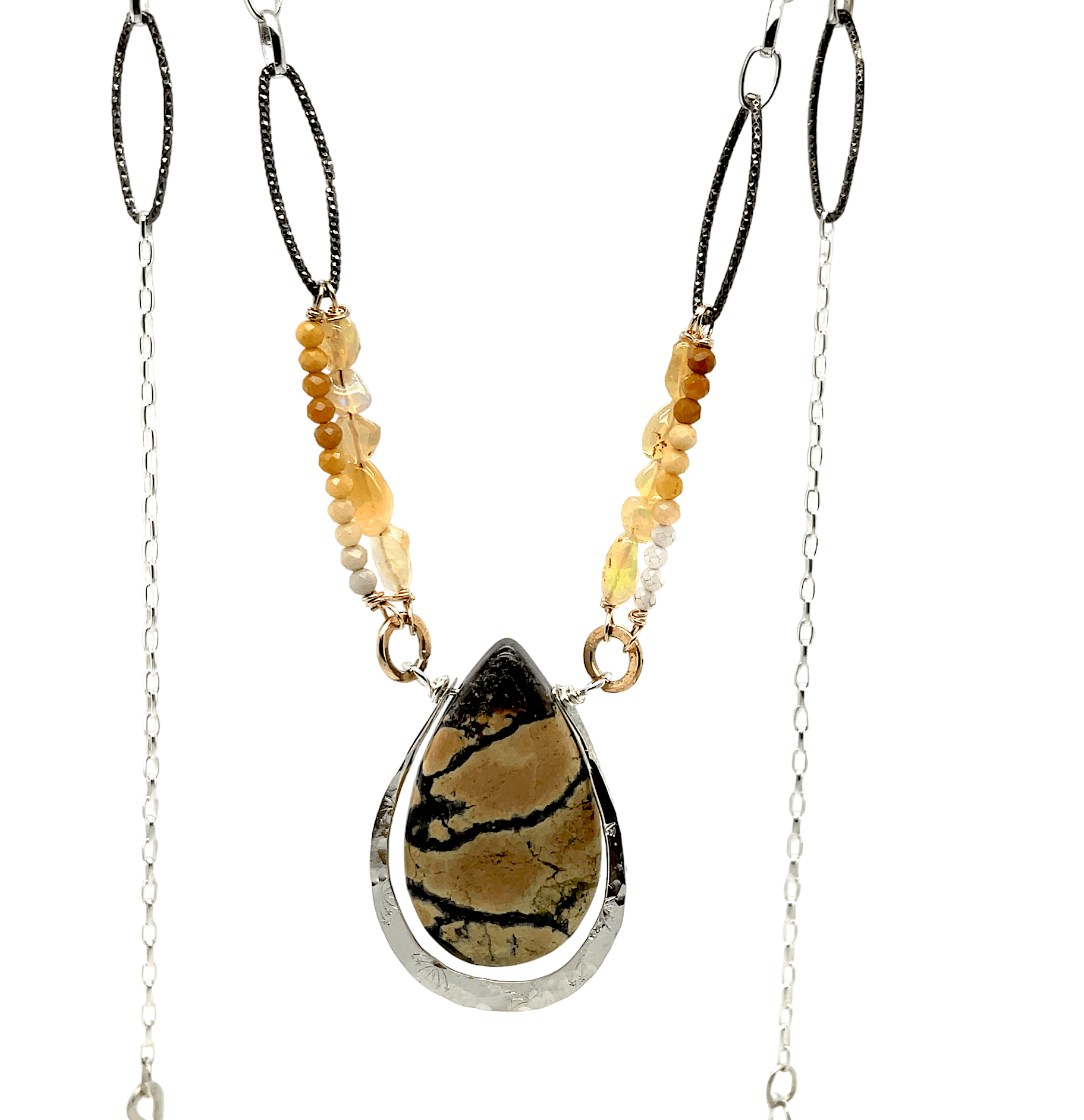 Lichen Drop Jasper Necklace 82535N - Art by any Means Jewelryproduct_