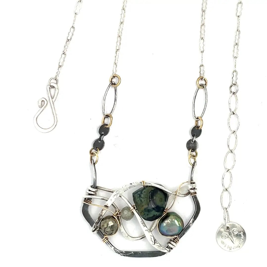 Lichen Jasper Necklace 83220N - Art by any Means Jewelryproduct_