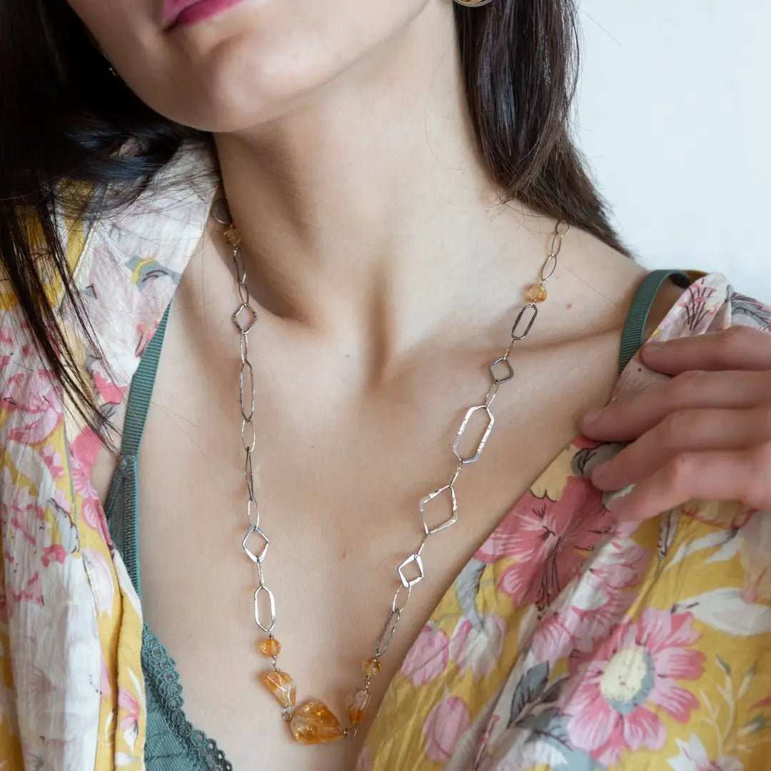 Light In a Bottle Citrine Necklace 82548N - Art by any Means Jewelryproduct_