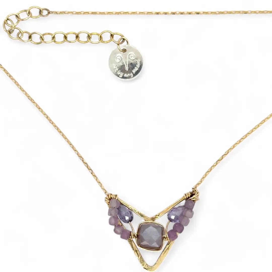 Lilac Flower Amethyst Necklace 84035N - Art by any Means Jewelryproduct_