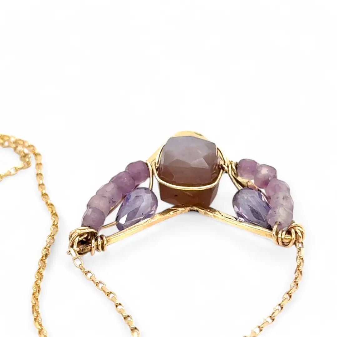 Lilac Flower Amethyst Necklace 84035N - Art by any Means Jewelryproduct_