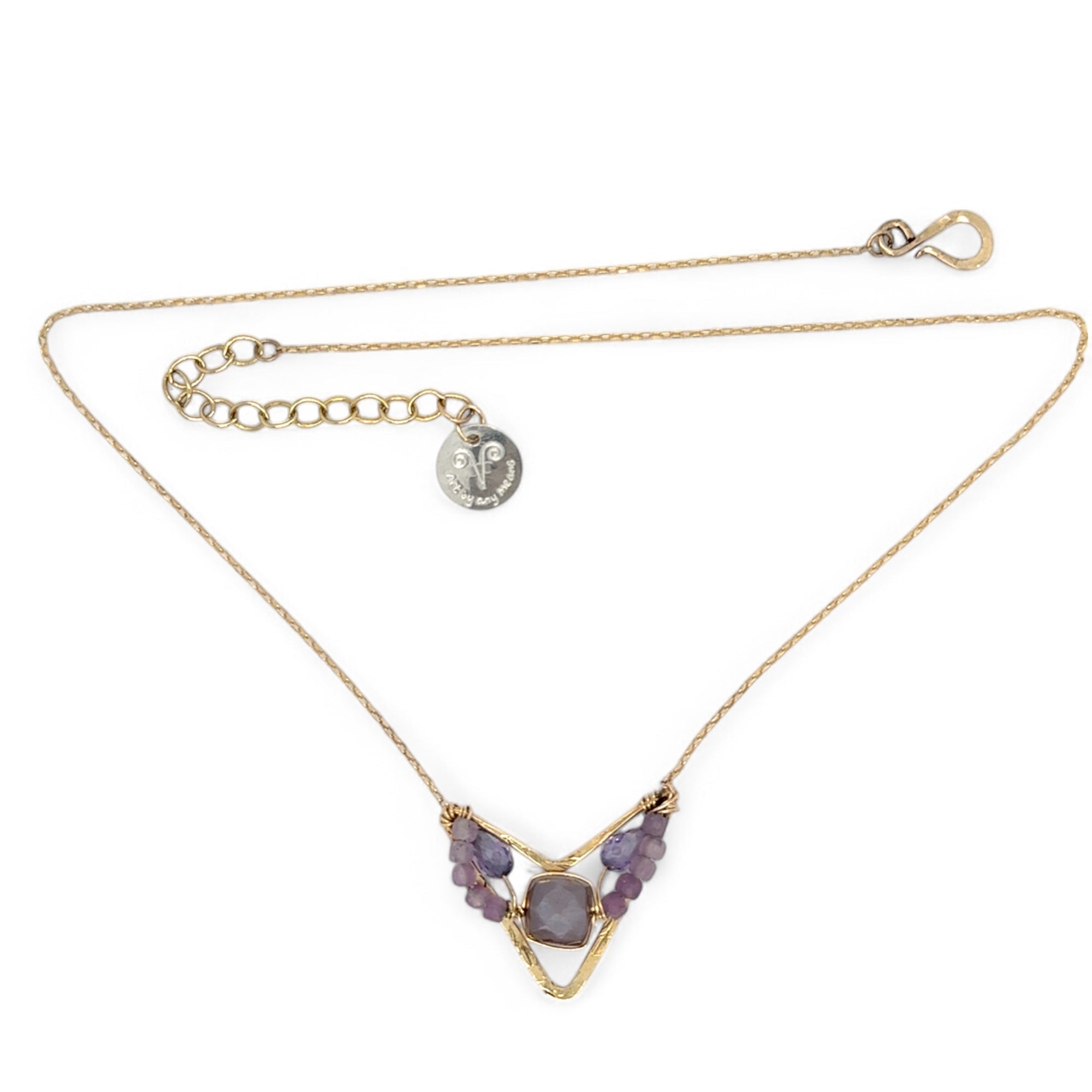 Lilac Flower Amethyst Necklace 84035N - Art by any Means Jewelryproduct_