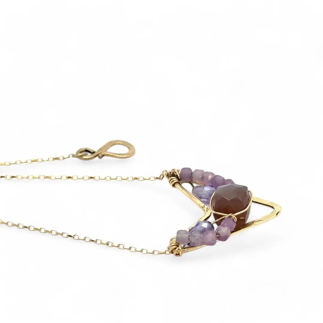 Lilac Flower Amethyst Necklace 84035N - Art by any Means Jewelryproduct_