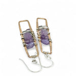 Lilac Rectangle Amethyst Earrings E84025 - Art by any Means Jewelryproduct_