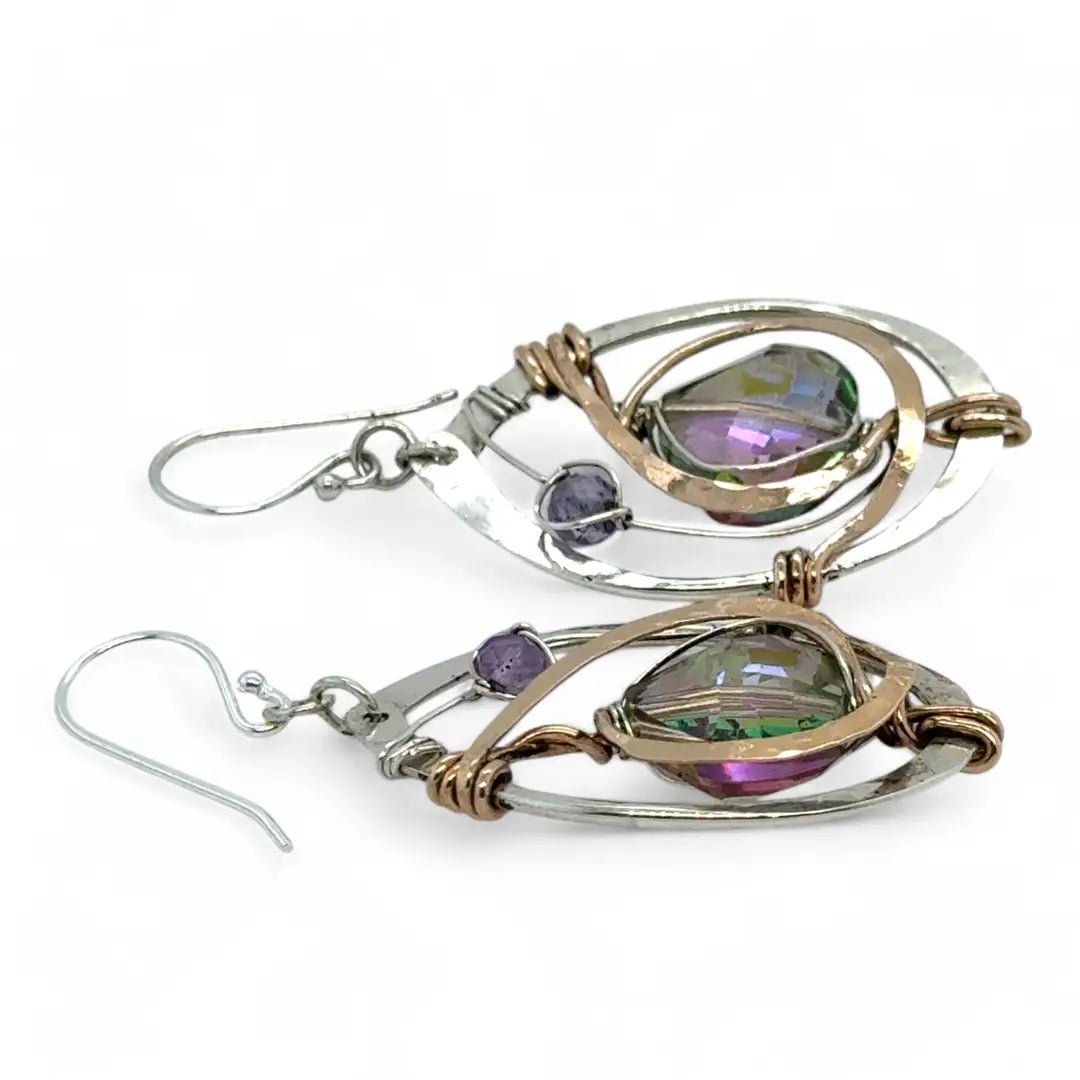 Lilac Sparkle Crystal Earrings E84021 - Art by any Means Jewelryproduct_