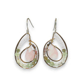 Lily Pad Rose Quartz Drop Earrings - Art by any Means Jewelryproduct_