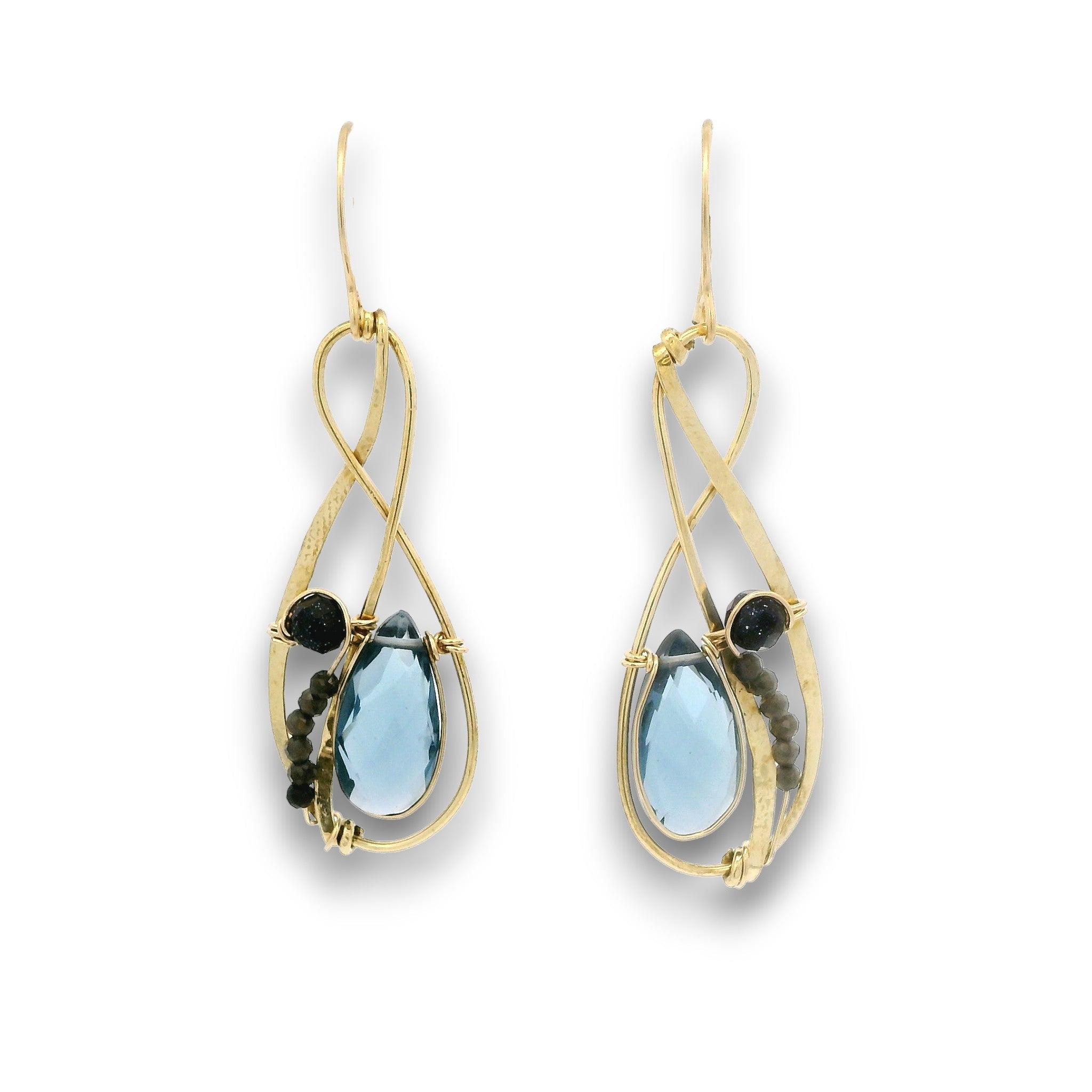 London Blue Quartz Braid Drop Earrings - Art by any Means Jewelryproduct_