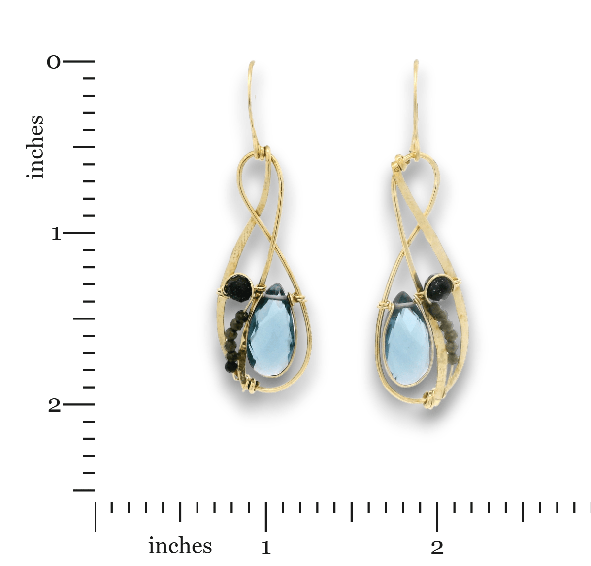 London Blue Quartz Braid Drop Earrings - Art by any Means Jewelryproduct_