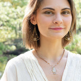 Handmade pendant necklace featuring freshwater pearls, by Art by any Means Jewelry