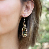 Lux Olive Pearl Drop Earrings - Art by any Means Jewelry#product_