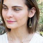 Lux Olive Pearl Drop Earrings - Art by any Means Jewelry#product_