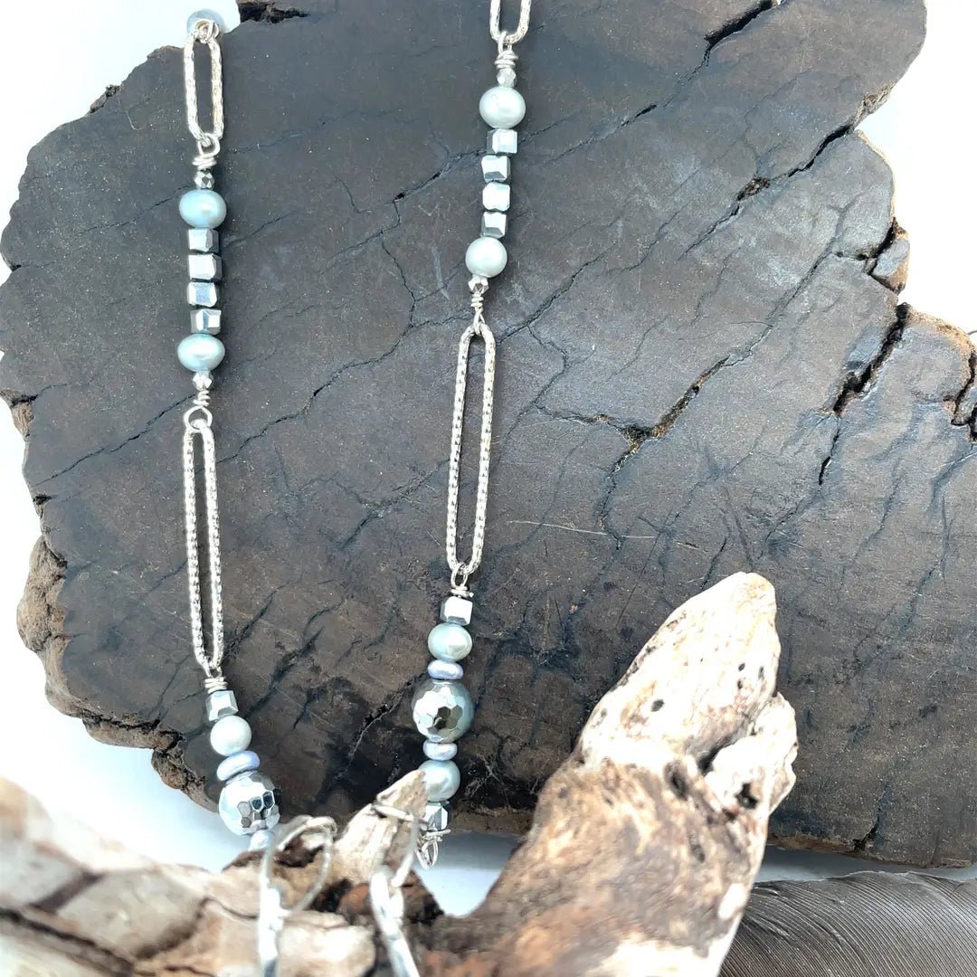 Make Your Mark Blue Lace Agate Necklace - Art by any Means Jewelryproduct_