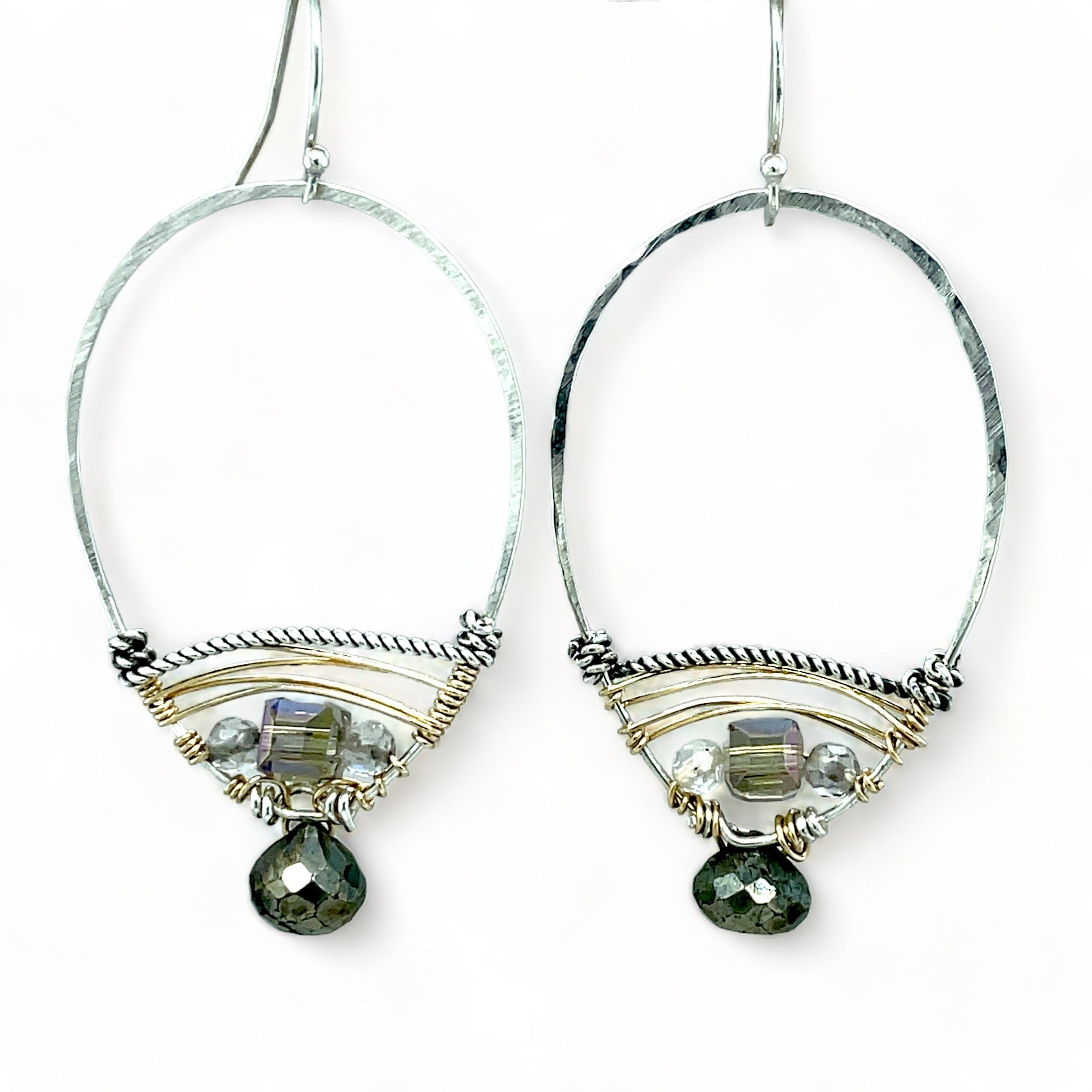 Metallica Pyrite Hoop Earrings - Art by any Means Jewelryproduct_
