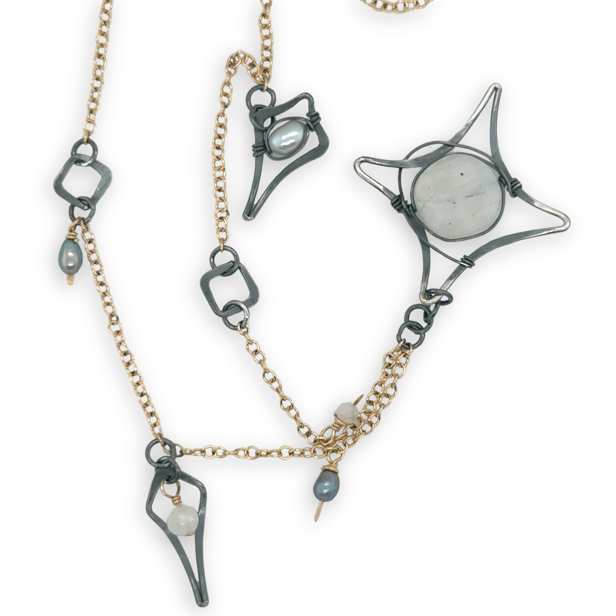 Milky Way Moonstone Necklace 84780N - Art by any Means Jewelryproduct_