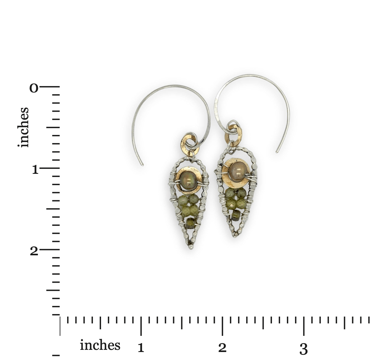 Mini Olive Pearl Dagger Charm Earrings - Art by any Means Jewelryproduct_