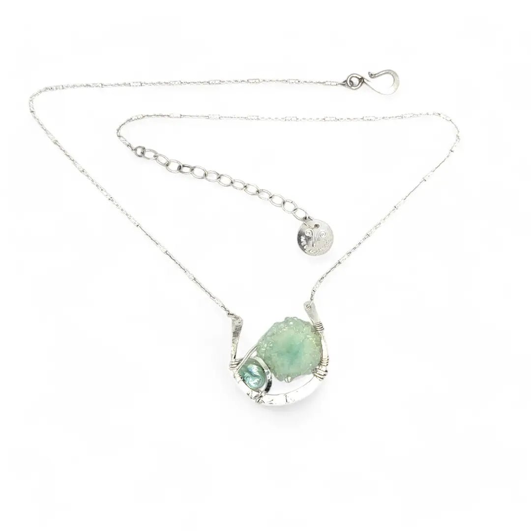 Mint Druzy Quartz Necklace 84038N - Art by any Means Jewelryproduct_
