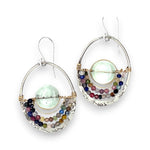 Mixed Gemstone Hoop Earrings E83171 - Art by any Means Jewelryproduct_