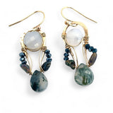 Moody Moon Moss Agate Earrings E82701 - Art by any Means Jewelryproduct_