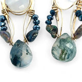 Moody Moon Moss Agate Earrings E82701 - Art by any Means Jewelryproduct_