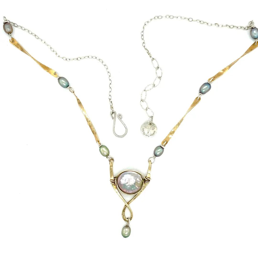 Moon Beam Pearl Necklace - Art by any Means Jewelryproduct_