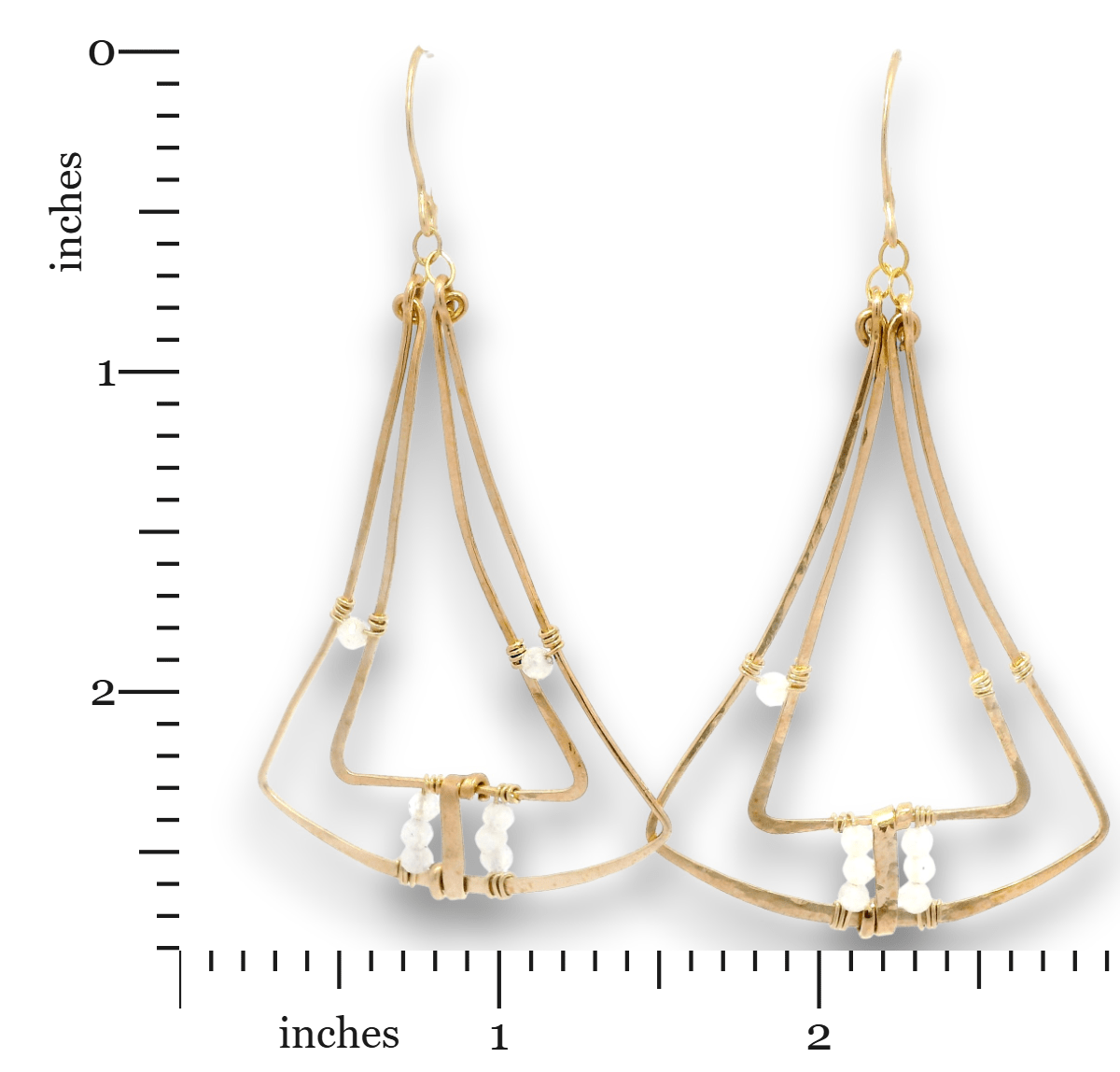 Moonstone Bronze Furrow Earrings - Art by any Means Jewelryproduct_