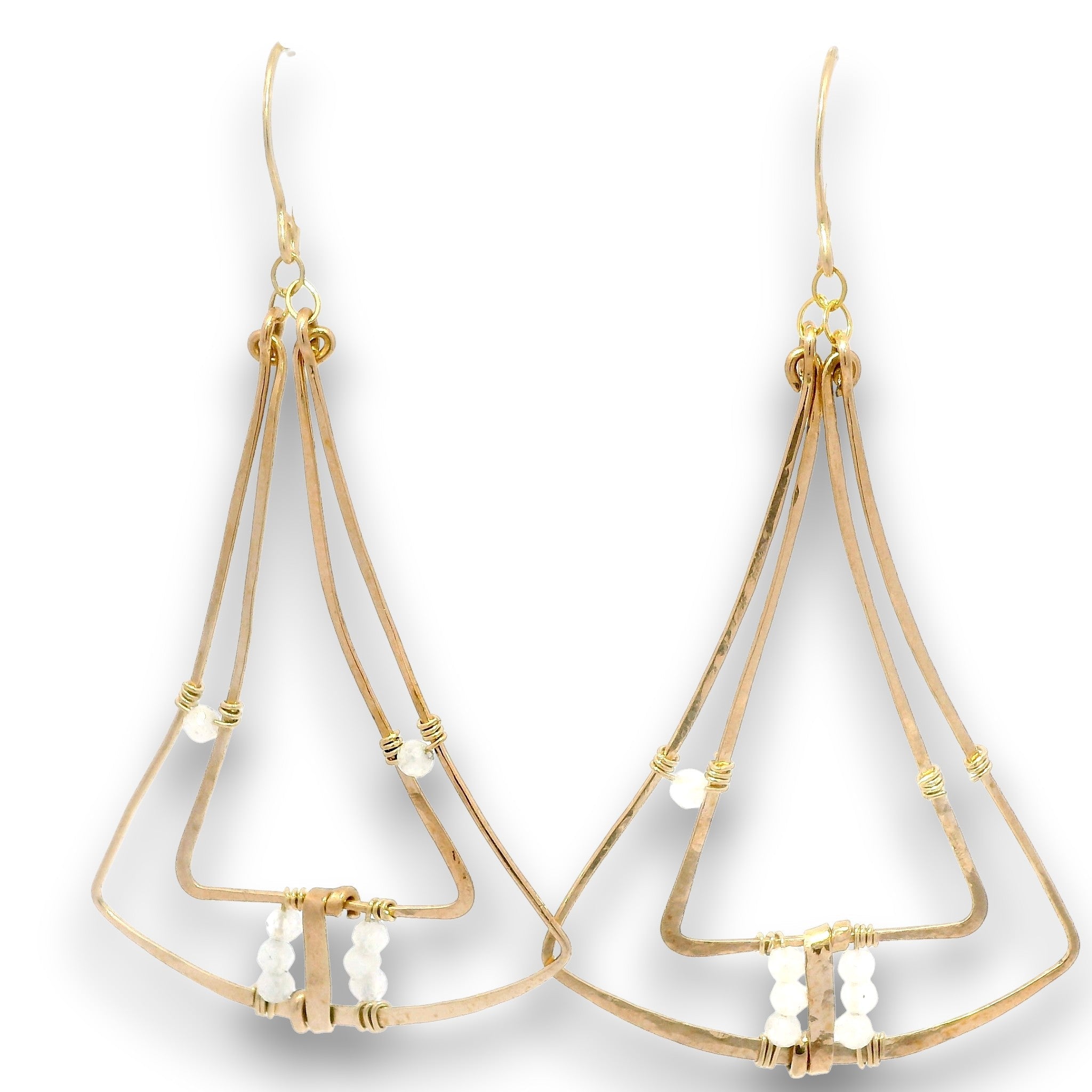 Moonstone Bronze Furrow Earrings - Art by any Means Jewelryproduct_
