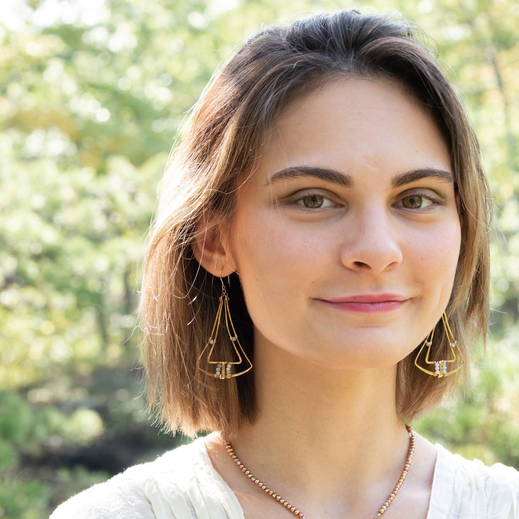 Moonstone Bronze Furrow Earrings - Art by any Means Jewelry#product_