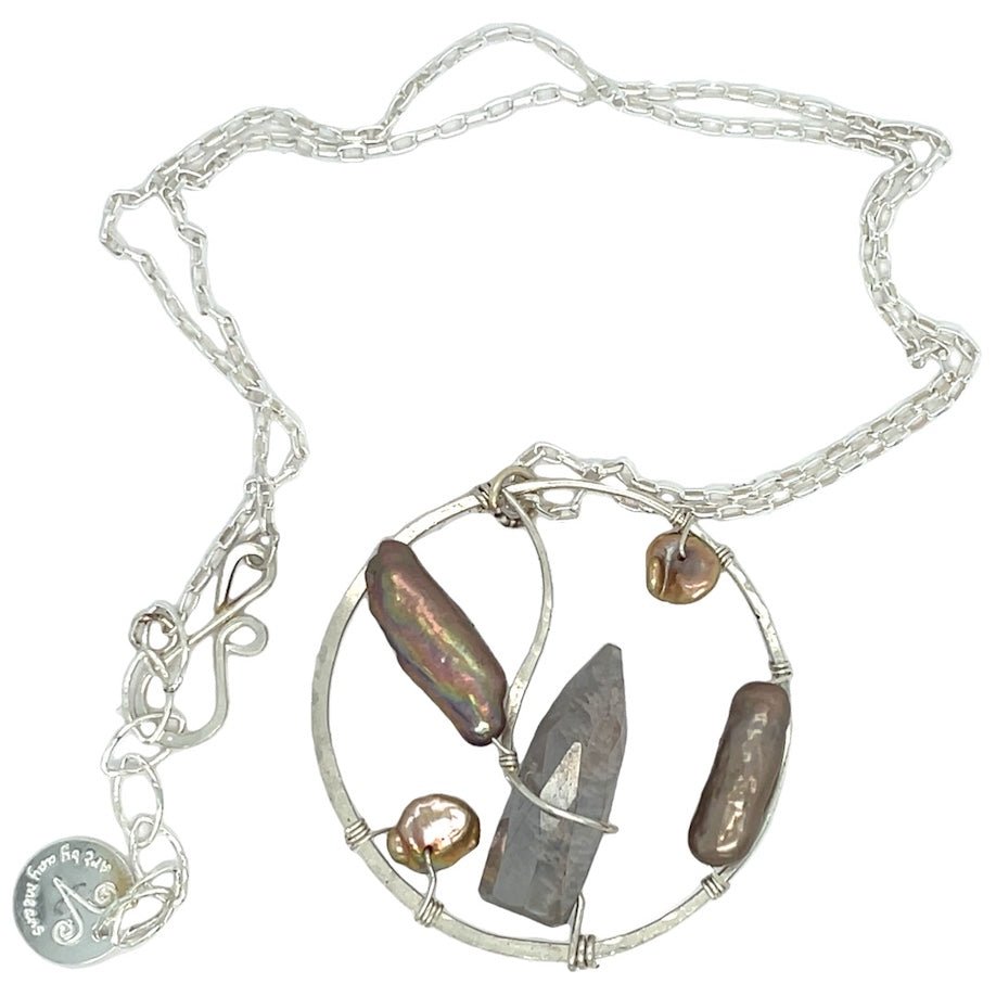 Moonstone Bullet Necklace 83520N - Art by any Means Jewelryproduct_