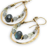 Morning Light Labradorite Hoop Earrings - Art by any Means Jewelryproduct_