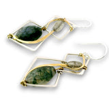 Moss Agate Fault Earrings - Art by any Means Jewelryproduct_