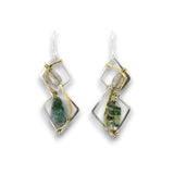 Moss Agate Fault Earrings - Art by any Means Jewelryproduct_