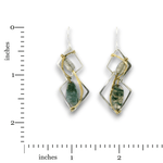 Moss Agate Fault Earrings - Art by any Means Jewelryproduct_